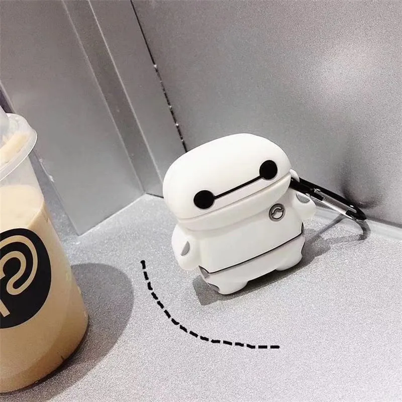 3D чехол для наушников Airpods 1 2 милые мягкие силиконовые Мультяшные наушники/Earpods