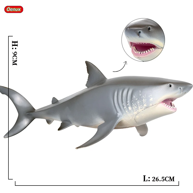 without box Oenux достаринный морской Океанский Megalodon Lamnidae фигурки дикарь большая акула SeaLife животные модель ПВХ Коллекция детская игрушка - Цвет: without box