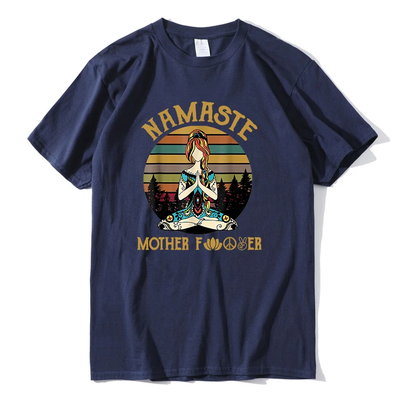 

Funny Yoga Humor Namaste Mother Men's Women Shirt Short Sleeve Unisex High Quality 100% Cotton Novelty Shirt Harajuku Streetwear