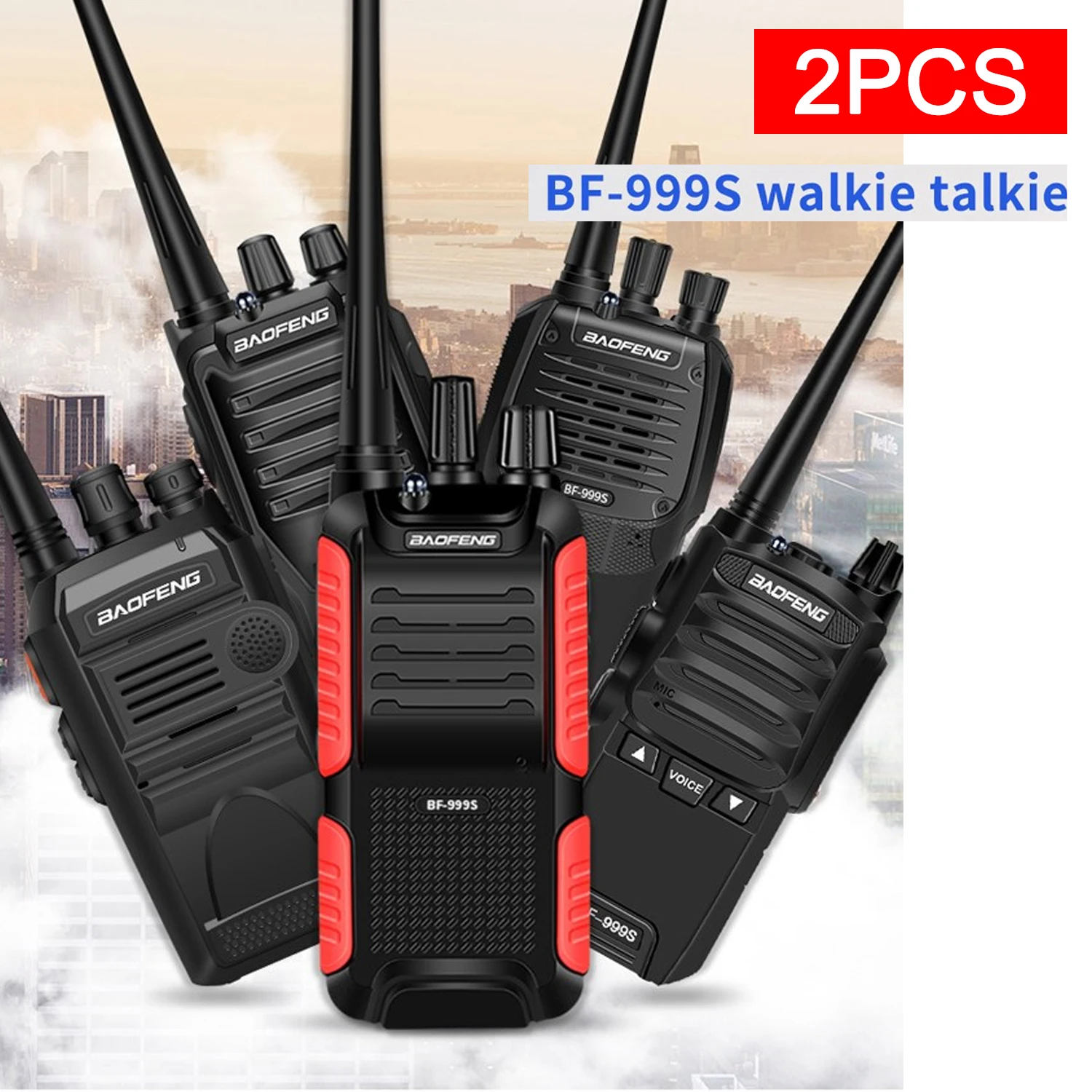 2 шт./лот BF 999S рация Baofeng 8 Вт/5 Вт 4200 мАч трансивер портативный двухстороннее радио