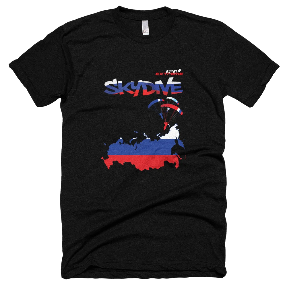 

Skydive All World Russia T-Shirt. Summer Cotton Short Sleeve O-Neck Mens T Shirt New S-3XL