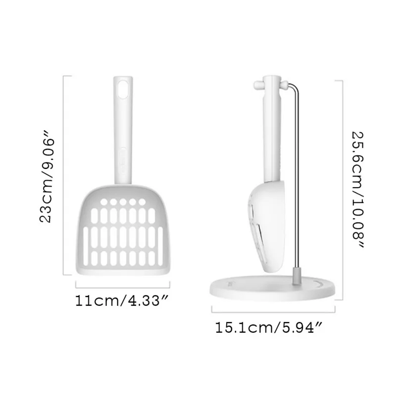 Pet Dog Litter Shovel with Support Set Cat Scoop Pinhole Ergonomic Long Handle Deep Cleaning Accessories | Дом и сад