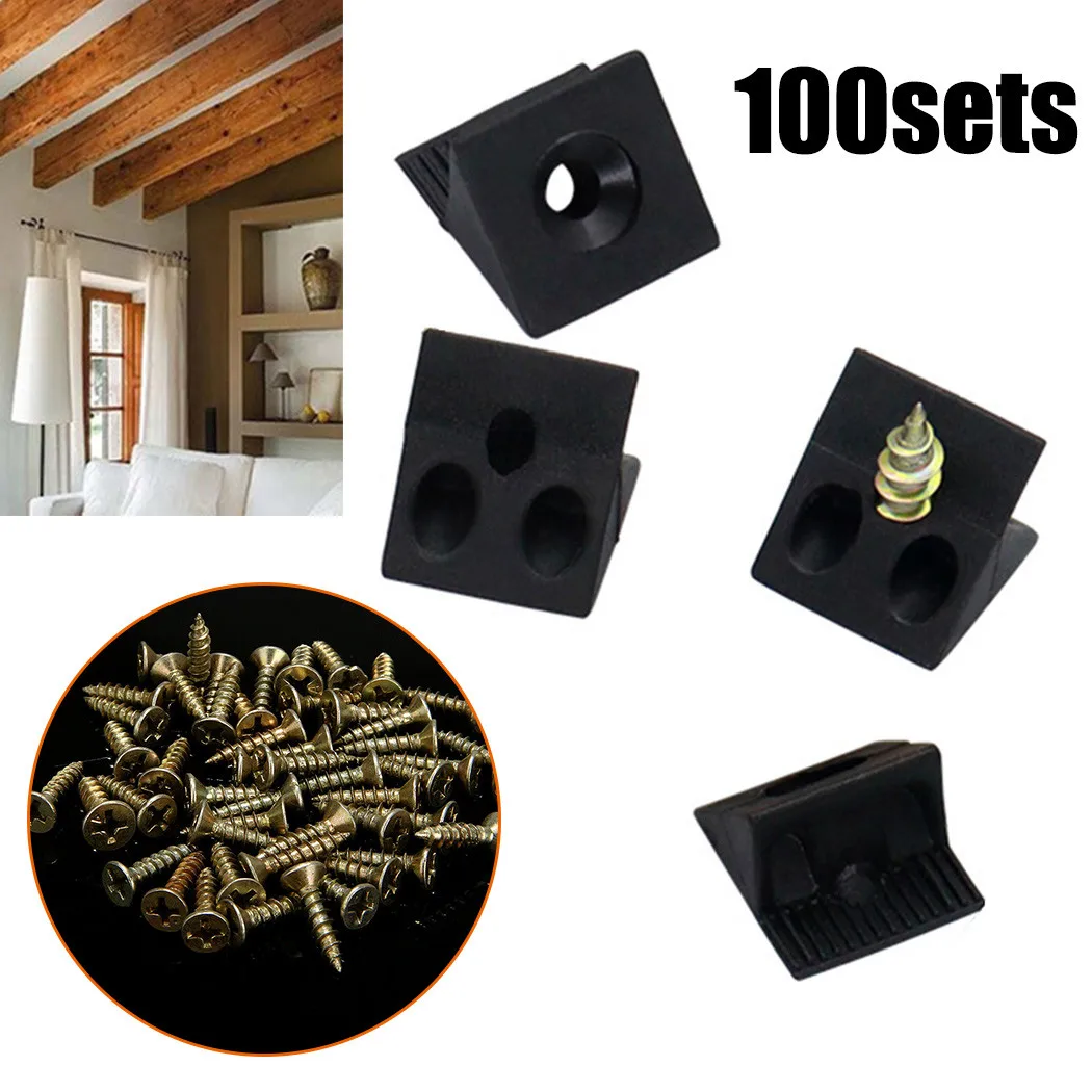 

100pcs Furniture Wedges For Chest Drawer Bottom Sagging Repair Fix Mend Mending Screw Home Improvement Hardware Access