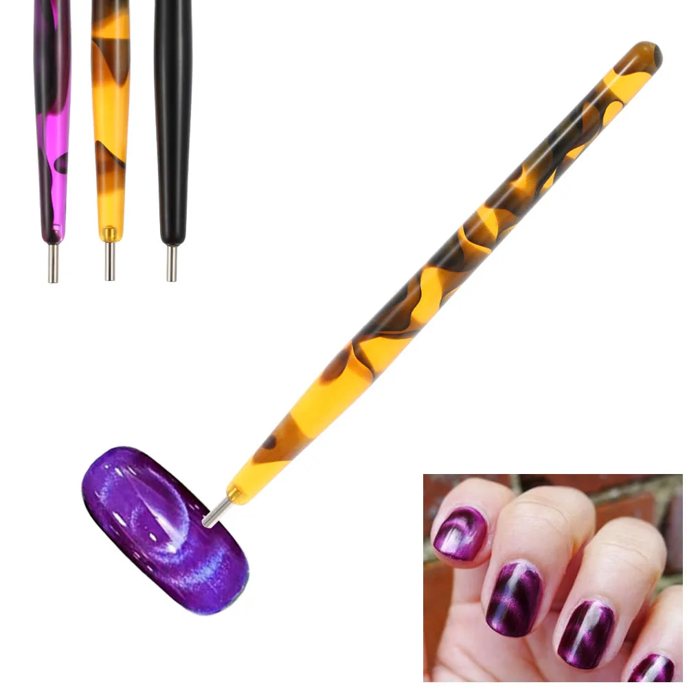 

1pc Nail Art Magic 3D Painting Dotting Magnetic Magnet Pen Cats Eyes Polish Manicure Tool DIY