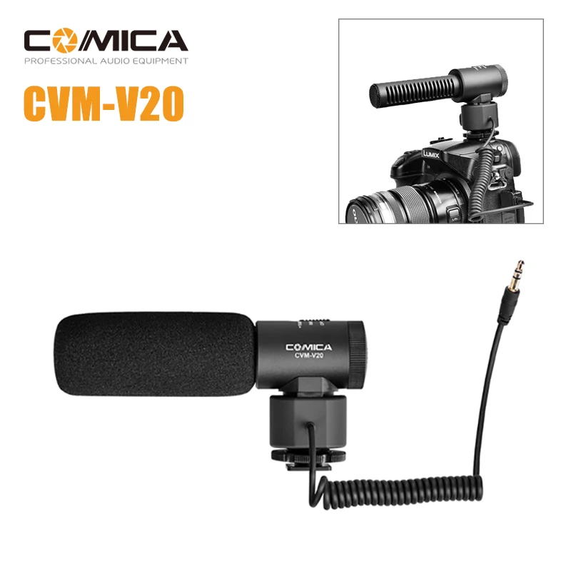 Comica CVM V20 дробовик видео интервью микрофон для Canon Nikon Sony Fuji Lumix камера iPhone Xiaomi Gimbal