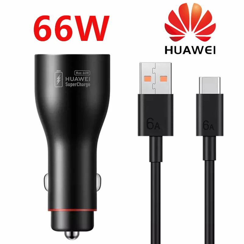 

Huawei SuperCharge Car Charger 66W Original Quick Fast Charge Dual Usb Car Charger For Mate 40 Pro Lite 30 20 P40 P30 P20