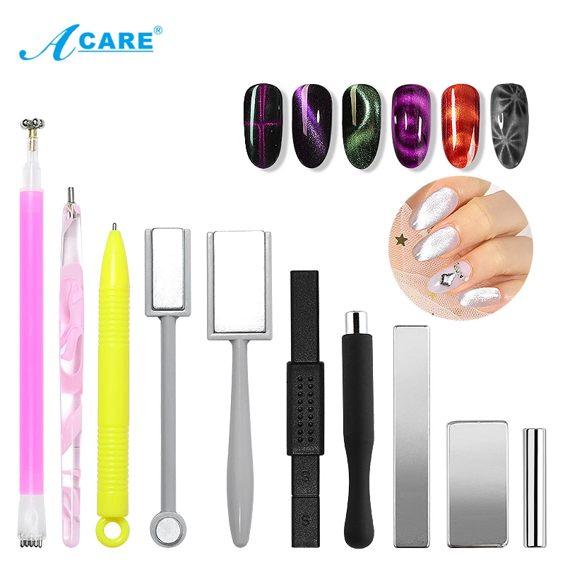 

Nail Art Magnet Stick Cat Eye Magnet for UV Gel Varnish Polish 9D Cat Eye Line Strip Effect Strong Magnetic Pen Nail Art Tools
