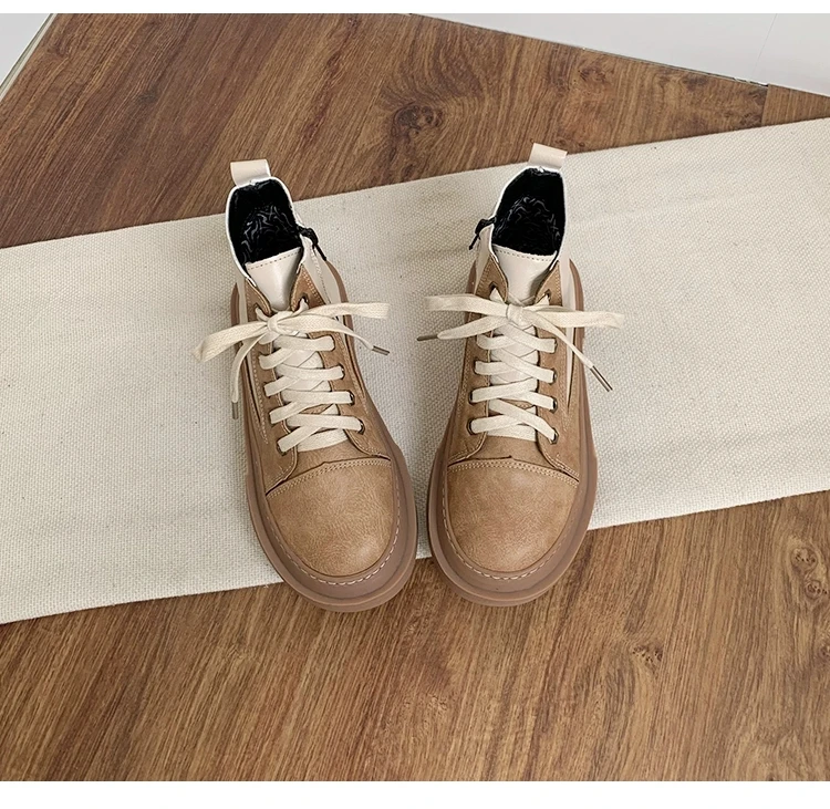 

Ботинки Martin в британском стиле, новинка осень-зима, универсальные женские ботинки с высоким берцем, одноботинки, удобные хлопковые ботинки ...