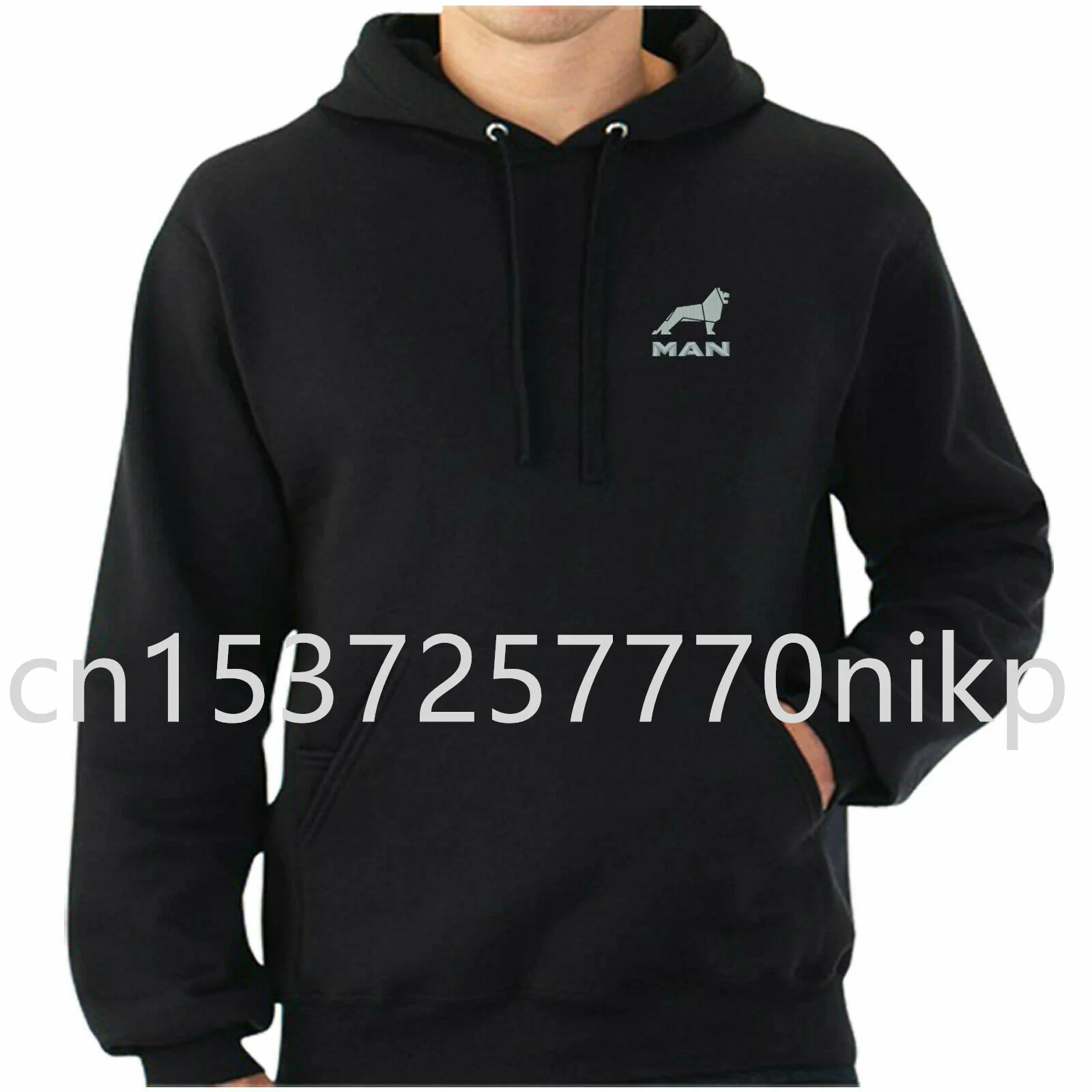 Мужская толстовка в стиле хип-хоп черная уличная Толстовка большого размера