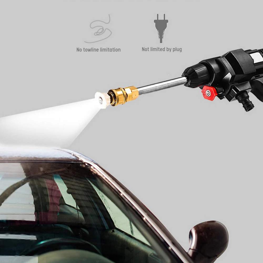 

Electric Car Washing Water Gun Wireless 24V Car High Pressure Car Washing Machine with Two Batteries and One Charger