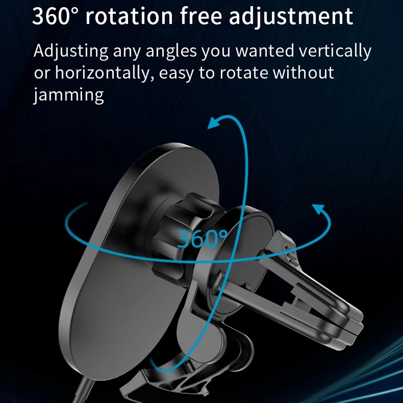 

Wireless Car Charger 15W Qi Magnetic Air Vent Fast Charging Phone Holder For Samsung S20 S10 iPhone 12 11 Pro Max Mini XS XR X 8
