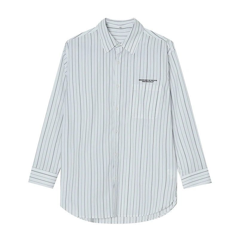 

IEFB Men's Clothing 2021 Spring New Striped Shirt Men's Design Korean Streetwear Fashion Trend Long Sleeve Oversize Shirt 9Y6568