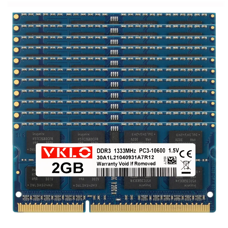 Ноутбук из 10 предметов комплект DDR3 2 Гб ОЗУ 1333 МГц PC3-10600S SO-DIMM 204 - Цена: 2685.64