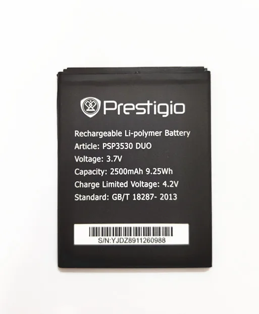 Аккумулятор PSP3530 DUO для Prestigio Muze D3 2500 мАч|Аккумуляторы мобильных телефонов| |