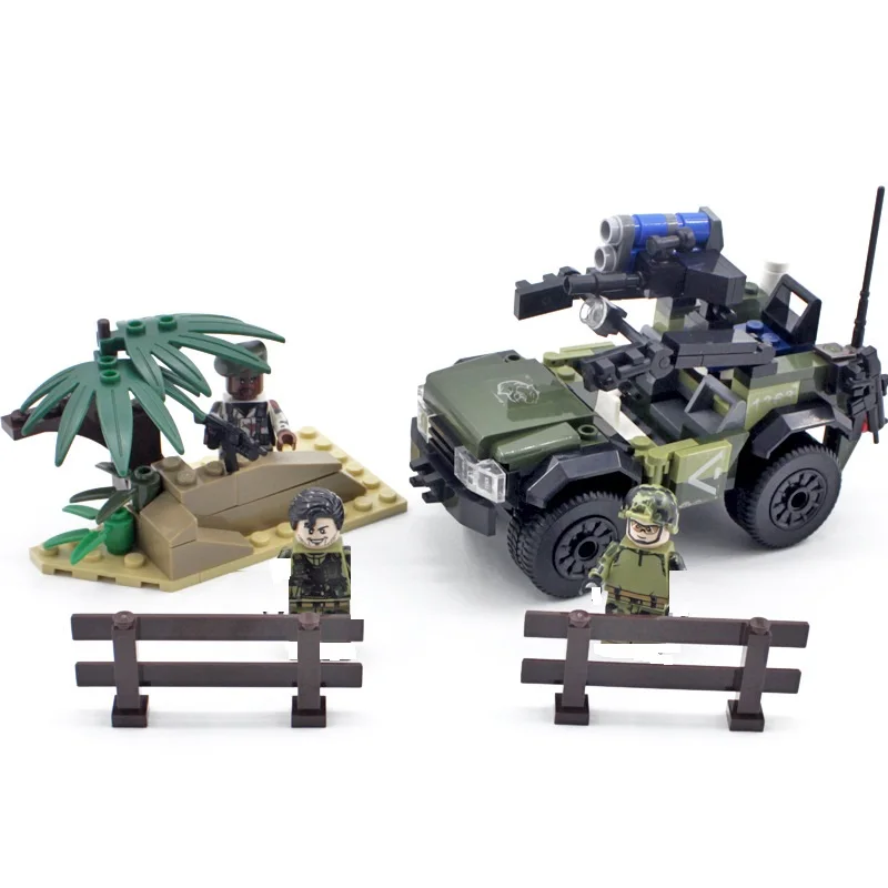 

Guarding the border Soldier War Military Gun MOC Model Building Blocks Toys For Children SWAT Army Weapon Militarys Locking