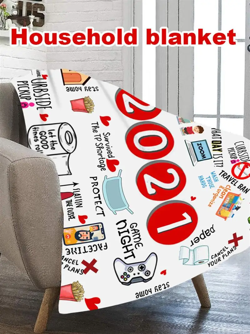 

2021 Commemorative Blanket Warm Comfortable Throw Blankets for Bed Sofa Chair Camping