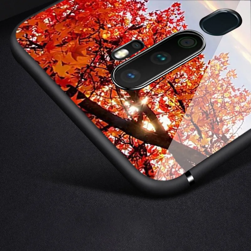 

Silicone Soft Cover Autumn Maple Leaves For OPPO A31 A5 A9 2020 F5 F7 F9 F11 Pro A7 2018 R9S R15 R17 K3 K5 Phone Case