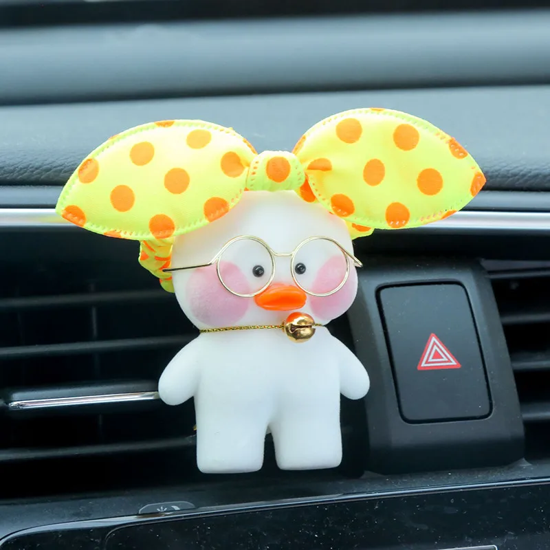 8 см Kawaii LaLafanfan кафе утка игрушка мультфильм милый утка автомобиль Декор животных Куклы Игрушки для девочек подарок на день рождения для детей - Цвет: 3