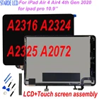 Оригинальный ЖК-дисплей для iPad Air 4 Air4 4-го поколения 2020 A2316 A2324 A2325 A2072, сенсорный экран в сборе для iPad Pro 10.9, ЖК-дисплей