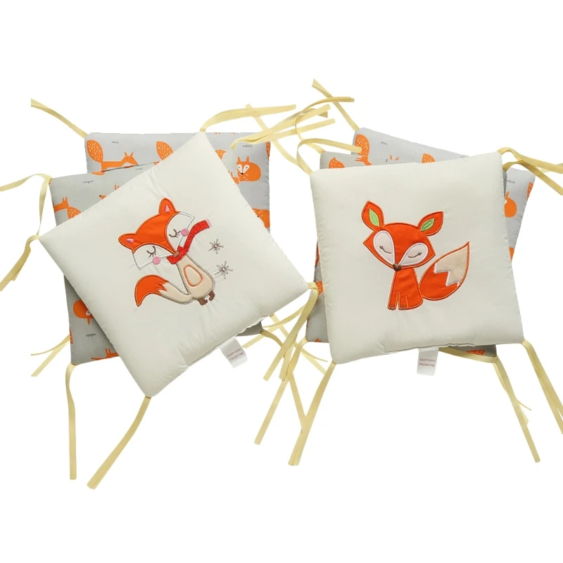 

6 Pcs Baby Soft Cotton Crib Bumper Newborn Bed Cot Protector Pillows Infant Cushion Mat Nursery Bedding