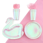 Тарелка с лебедем, одноразовая