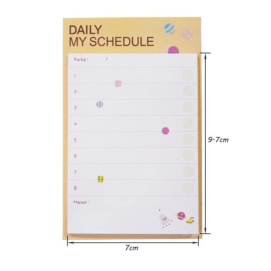 30 упаковок/партия Простой повседневный мой блокнот для планирования заметок на