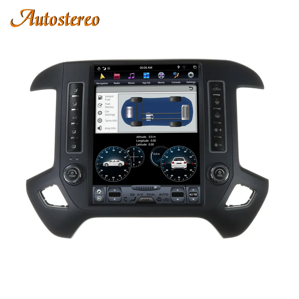 Вертикальный Android9 Автомобильный GPS навигатор для Chevrolet Silverado 1500 1500HD 2500 2500HD 3500 Tesla