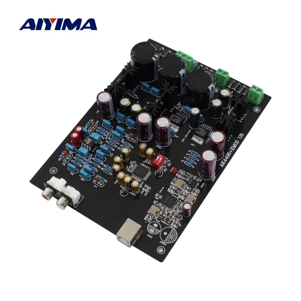 AIYIMA декодер аудио Плата USB декодирующий модуль XMOS U8 AK4495SEQ DAC Поддержка 32 бит 768K DIY