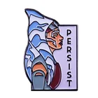 Эмалированная булавка и брошь Ahsoka Tano, брошь для лацканов в стиле ведущих талантливых художников, художественные украшения, коллекционные подарки феминизма
