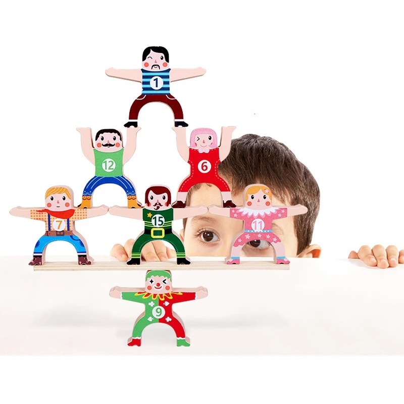 

Wooden Stacking Game Stacks Tall Blocks Toys DIY High Building Blocks Balance Blocks Kids Educational Toys