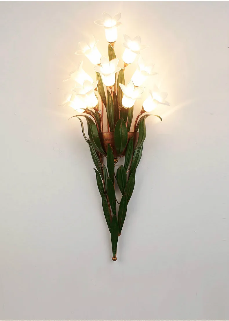 

Living room background wall lamp hallway staircase lamp corridor passageway porch light bedroom glass wall lamp mirror he