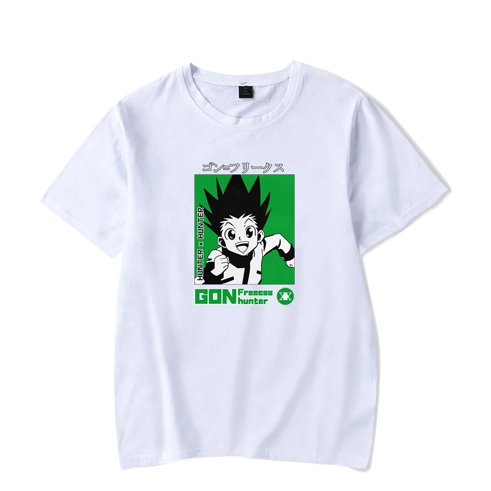 Аниме Hunter X иероглифы короткий рукав Футболка Harajuku летние топы для детей