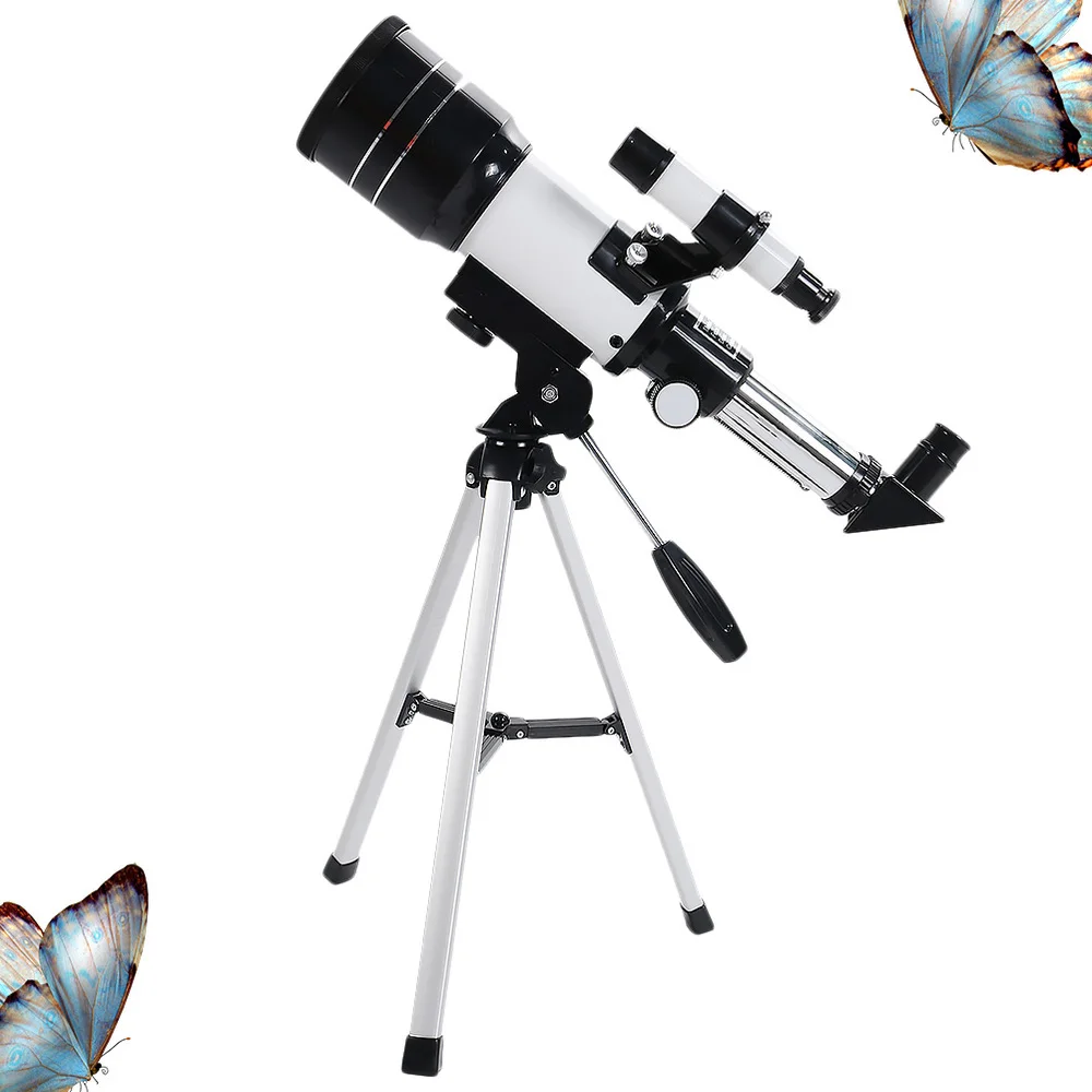 

70mm Professional Astronomical Telescope Monocular Telescope Refractive Eyepiece with a Tripod Assorted Color