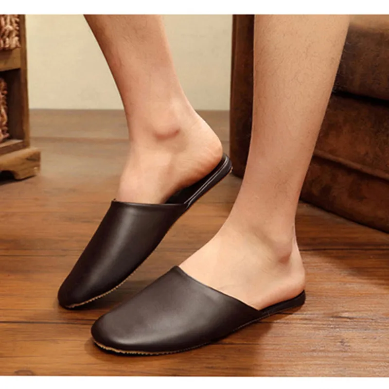 Тапки Домашние кожаные нескользящие для мужчин и женщин|Тапочки| |