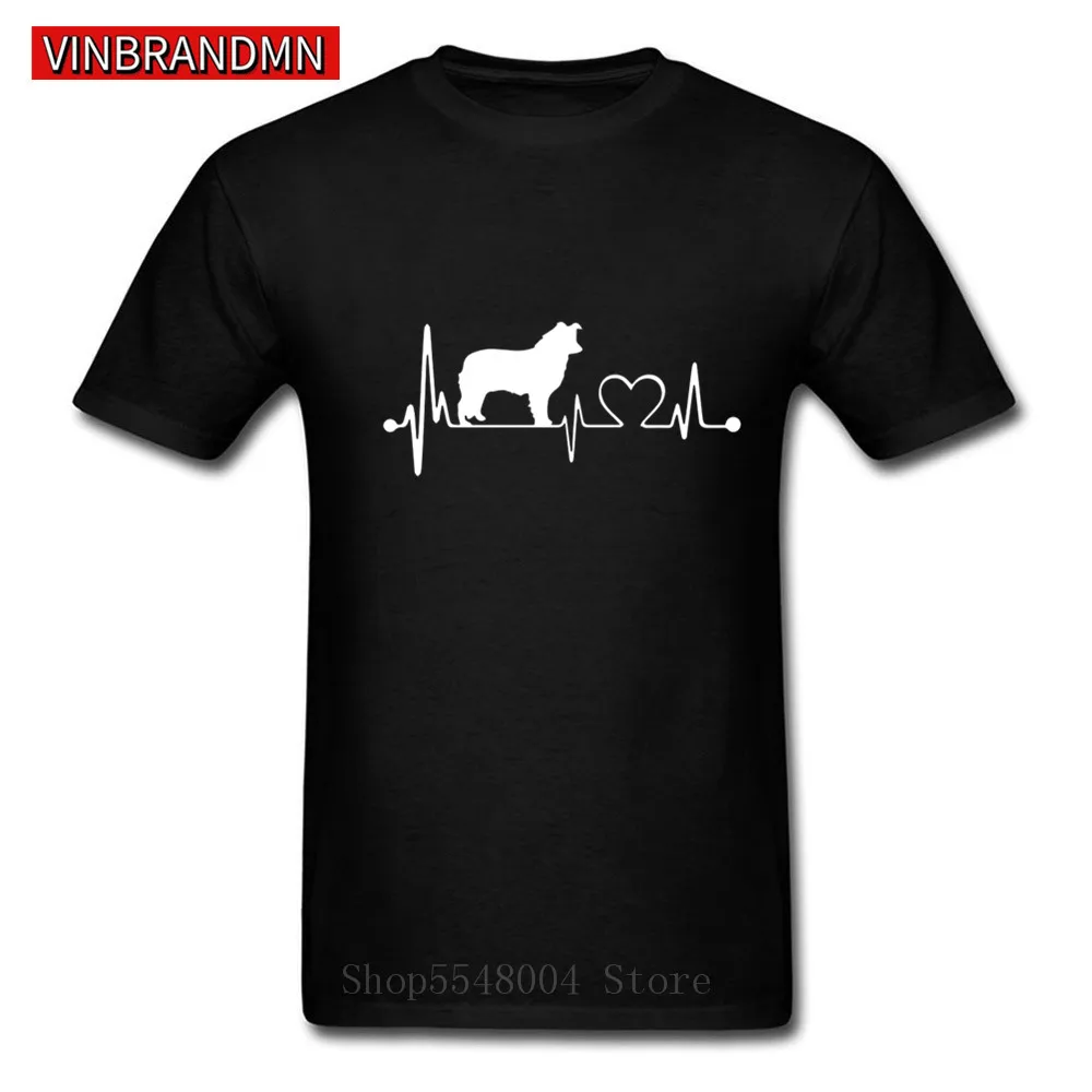 Красивая футболка с изображением сердцебиения хлопковая коротким рукавом и