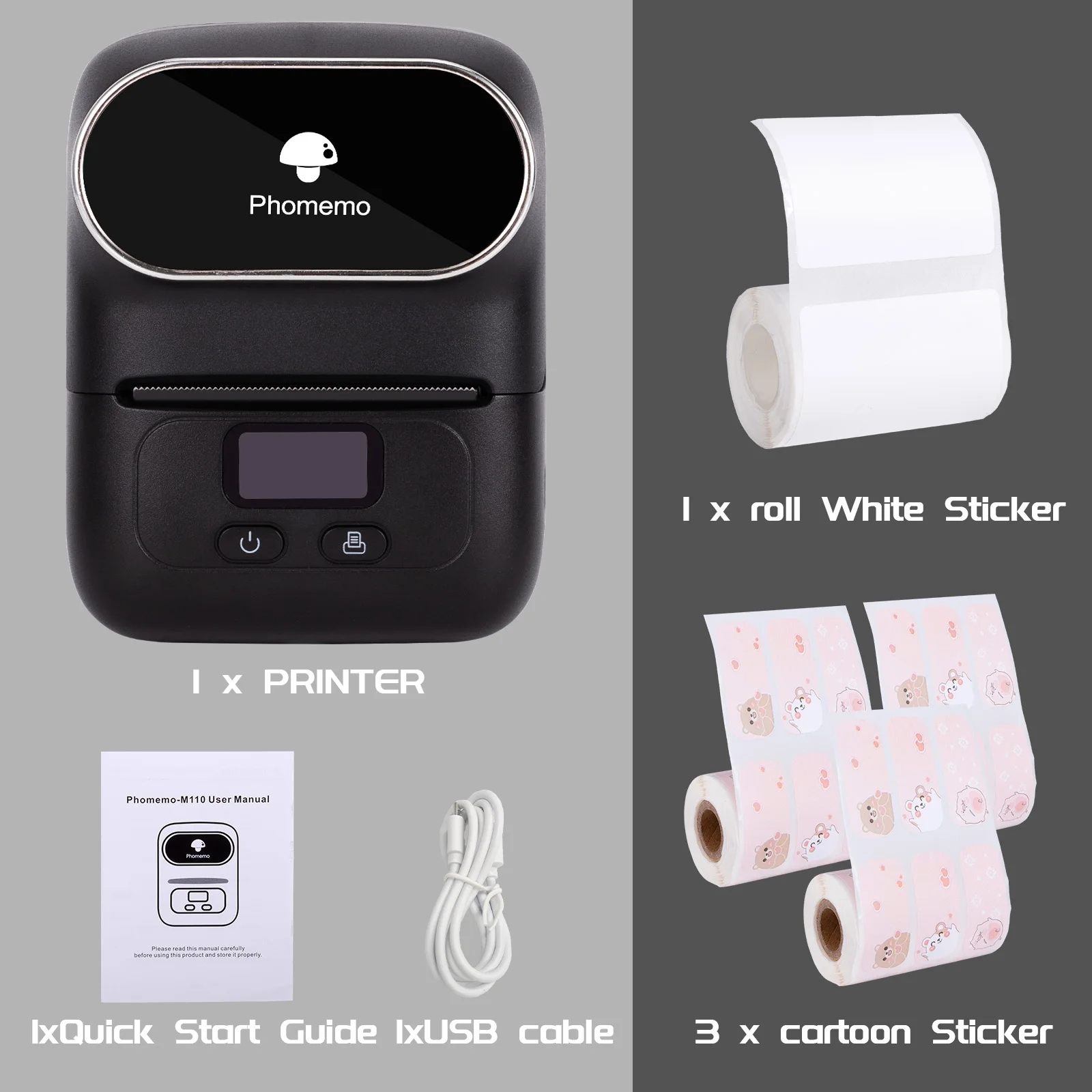 

Phomemo M110 Wireless BT Thermal Label DTG Printer Portable Handheld Printer Barcode Label Price Tag Sticker Maker Machine