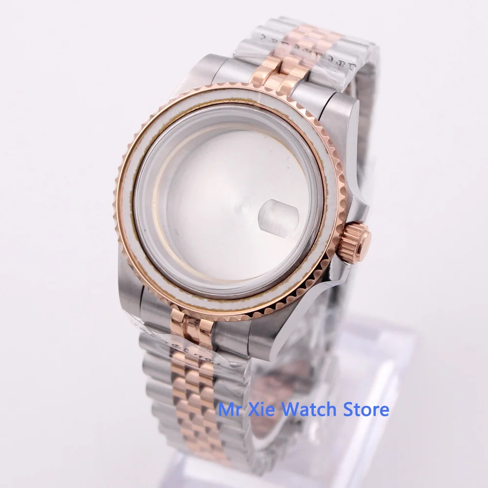 BLIGER 40mm Sterile Solid 316L Stainless Steel Case With Band Watch Fit For ETA 2836 Movement | Наручные часы