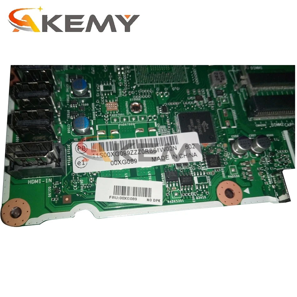 

KEFU 00UW089 MOTHERBOARD Fit for Lenovo 300-22ISU ALL IN ONE Mainboard 6050A2740901 with 3855U