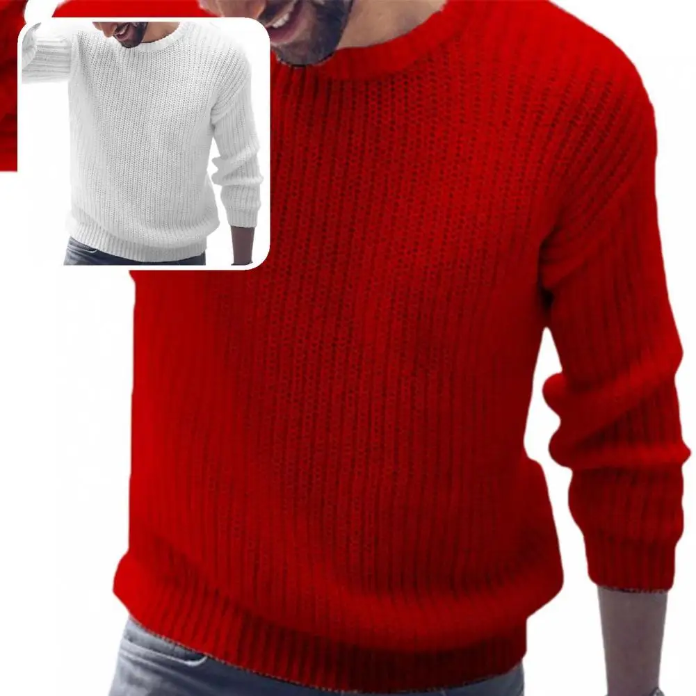 

Простой однотонный осенний свитер с защитой от усадки, Эластичный теплый базовый свитер