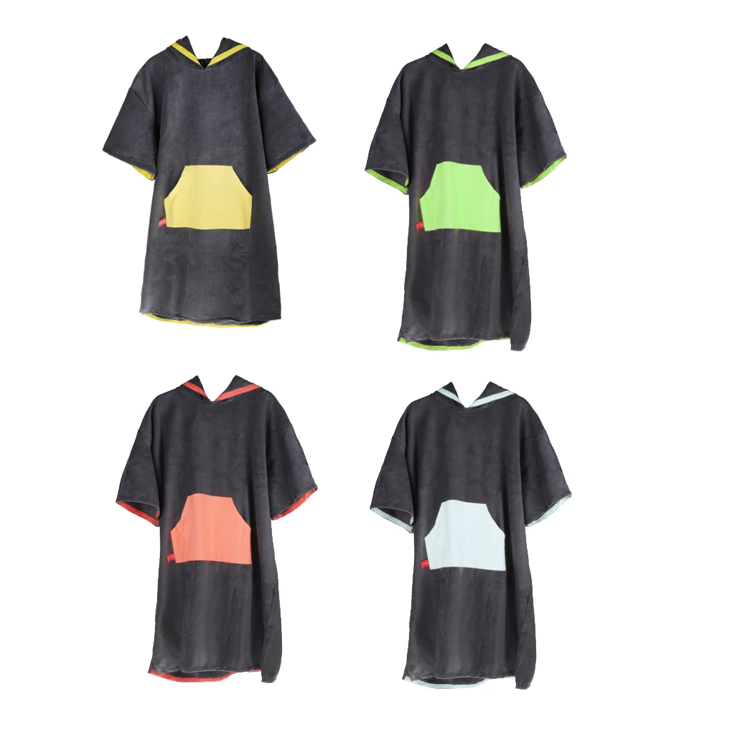 Высококачественное пончо из микрофибры для серфинга полотенце с капюшоном и