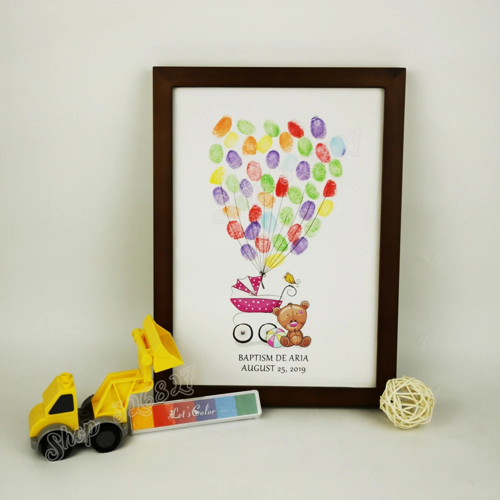 Детская каретка с принтом на холсте сделай сам гостевая книга надписью по