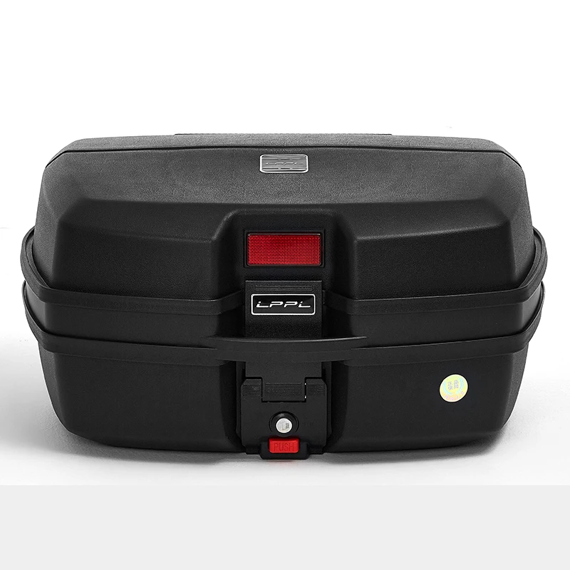 

Задний багажный ящик для мотоцикла, 45 л, багажный ящик для мотоцикла, верхний чехол с 2 ключами, многофункциональный багаж для скутера для хранения багажа