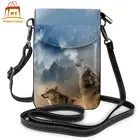 Волчья сумка через плечо Волчья кожаная сумка мини узор женские сумки тренд Высокое качество Кроссбоди шоппинг женский кошелек