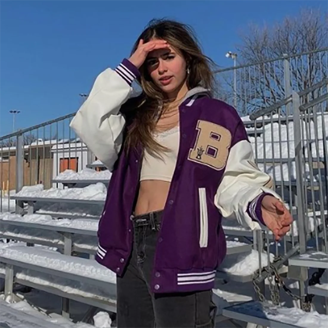 

Winter Coat Men Hip Hop Men Baseball Jacket Harajuku Retro Varsity Jacket Casual Jacket Fashion Coat Streetwear Tops