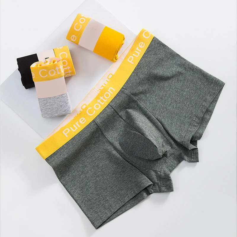 3pcs/Lot Man Boxer Men Underwear Cotton Boxers Homme Brand Mens Underpants Male Panties Breathable U Convex Pouch Shorts L-3XL