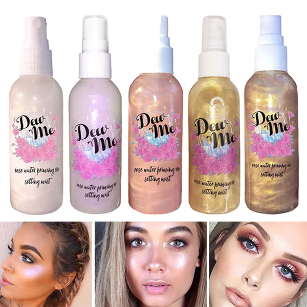 Увлажняющий спрей для лица основа макияжа Розовая вода блестящая грунтовка