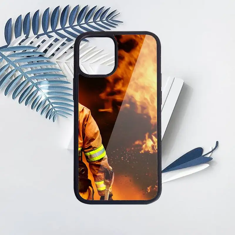 

Firefighter Heroes Fireman Phone Case PC for iPhone 11 12 pro XS MAX 8 7 6 6S Plus X 5S SE 2020 XR Anti-fall protective funda