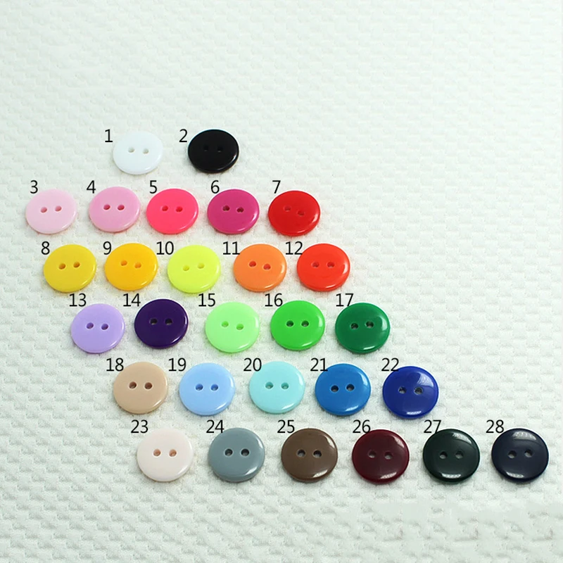 

1000pcs / lot resin button two hole button sewing supplies color button(XH01-8)