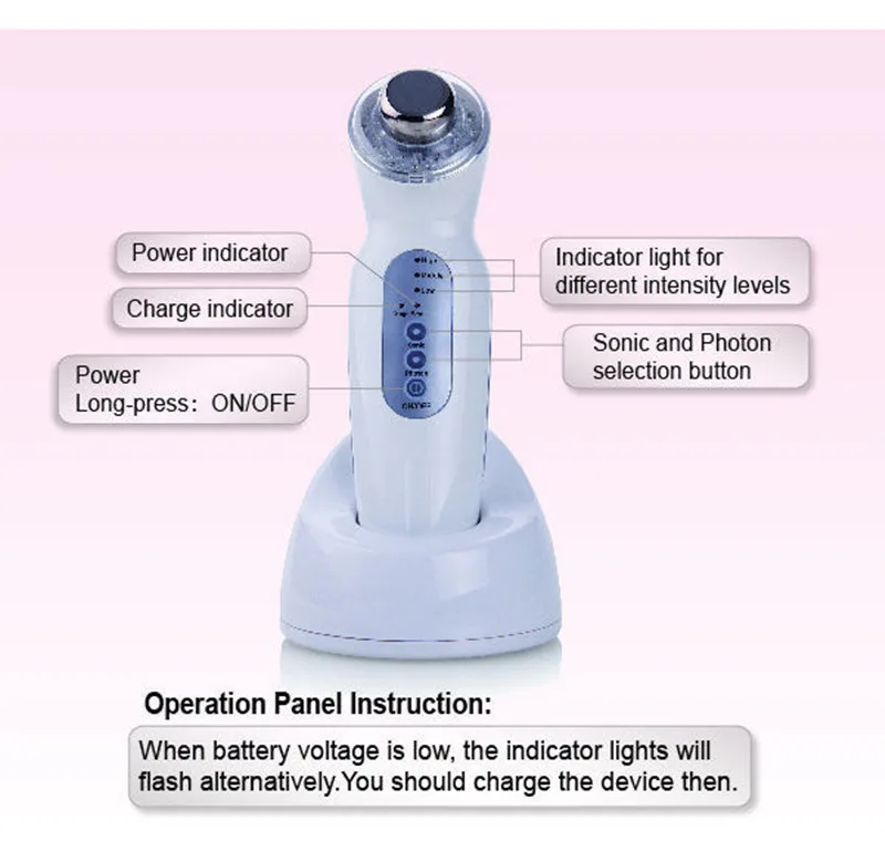 Kopen Hot Gezicht Massager Huidverjonging Sonic Trillingen Rimpel Remover Led Facial Lifting Rf Schoonheid Ultra Sonic Gezicht Lifting Apparaat