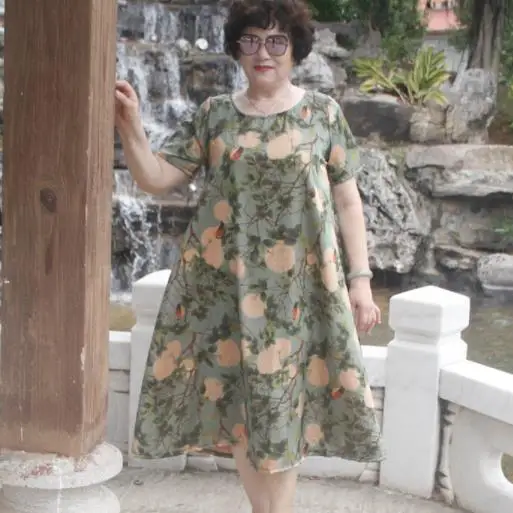 Черное платье с принтом в стиле ретро для женщин большие размеры 5XL 2020 среднего